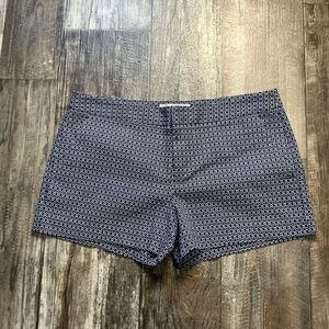Joie Blue Geometric High Waist Shorts Size 8
